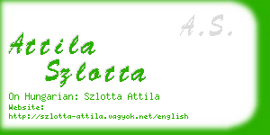 attila szlotta business card